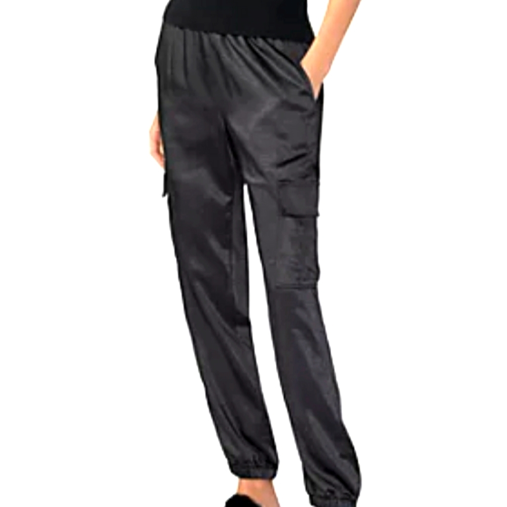 NWT LSL satin womens pants with ties, sz 10